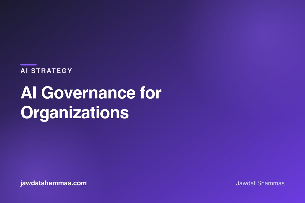 AI governance framework for organizations in the Middle East